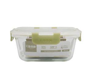 HERMETICO CUADRADO 800ML GLASS KEEPVERDE