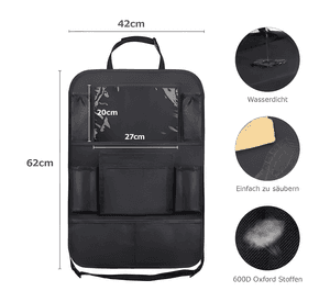 Organizador De Asiento Trasero Con Soporte( ) Negro #964