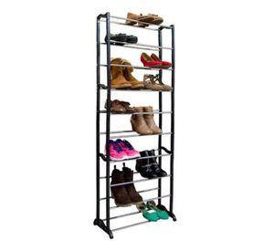 Zapatero armable de aluminio 9 pisos 45 pares negro