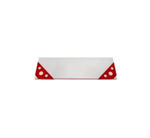 Repisa blanca 18 x 60 c/sop rojo