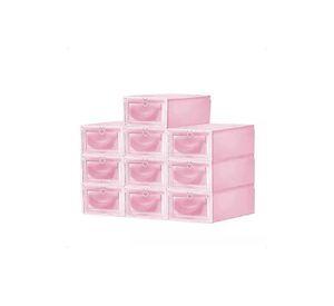 10 piezas zapateras organizadoras rosadas