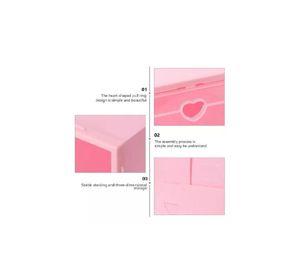 10 piezas zapateras organizadoras rosadas