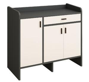 Zapatero Blackey 3 Puertas Organizador Estante + Cajón 90cm