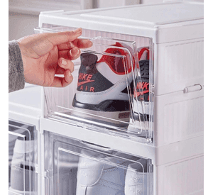 Zapatero 3 cajas Contenedor plegable apilable Organizadores de zapatos
