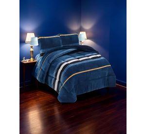 COBERTOR CON CHIPORRO 2 PLAZAS 230X250CM AZUL M B11