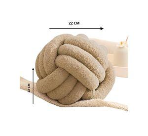 COJIN ELEGANTE NUDO BEIGE 22 CM