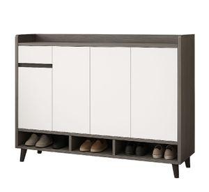 Zapatero Silver 4 Puertas con Cajon Organizador Estante 140Cm