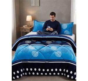 Cobertor Plush de Lujo Lana Sintetica Confort Superior Plaza y Media m16