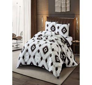 COBERTOR DE JACQUERD CUTTING CON CHIPORRO 2 PLAZAS 230X250CM BLANCO B8