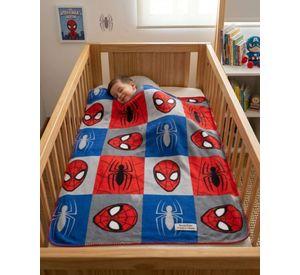 Manta Polar Infantil 115x130 cm Suave y Ligera Spiderman