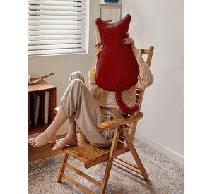 Pack de 2 Cojin de Gato Extra Suave para decorar o apego para niños Rojo