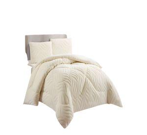 COBERTOR DE INVERNO TEXTURIZADA DISEÑO 02 KING BEIGE