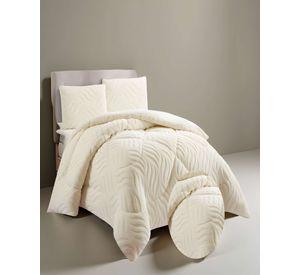 COBERTOR DE INVERNO TEXTURIZADA DISEÑO 02 KING BEIGE