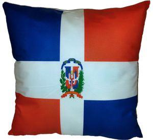 Cojín Felpa 45x45 cm Extra Suave De La Bandera de Republica Dominicana