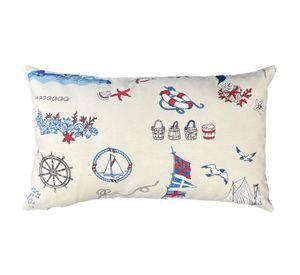 Funda Cojin Decorativo Diseño Marinero Azul 50x30