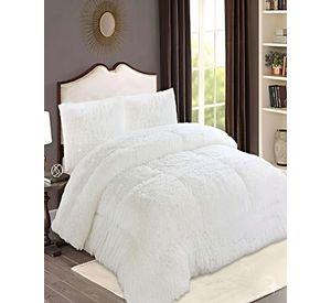 SET COBERTOR DE INVIERNO PELUDO KING 250X270CM BLANCO