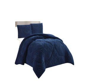 COBERTOR TEXTURIZADA DE INVIERNO DISEÑO 02 2 PLAZAS AZUL OSCURO