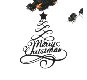Decoración de pared de navidad negro