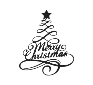 Decoración de pared de navidad negro