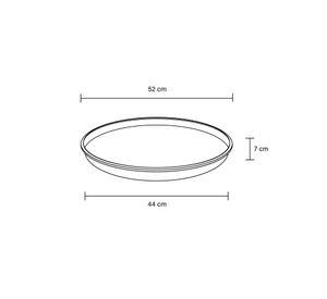 Plato maceta negro 52 cm