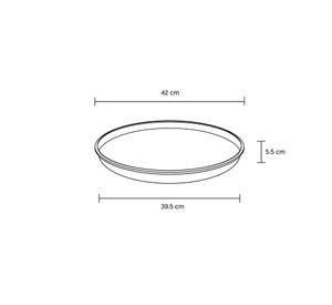 Plato maceta negro 42 cm