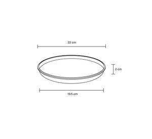 Plato maceta negro 22 cm