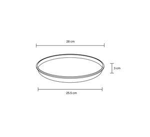 Plato maceta negro 28 cm
