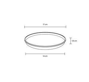 Plato maceta negro 17 cm