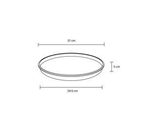 Plato maceta negro 37 cm
