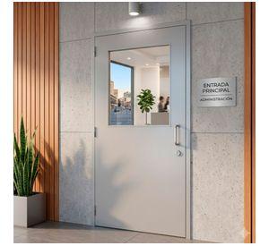 Puerta Lisa Termopanel metal 210x75x4.5 cm