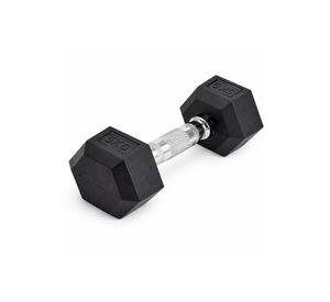 Mancuerna Profesional Hexagonal 5kg caucho  acero Fitness