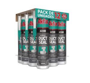 Sellador Acr lico Akfix Ac590 Para Ductos Pack 12 Unidades