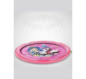 Alfombra Piscina Agua Rociador Para Niña Color Rosado 170 cm