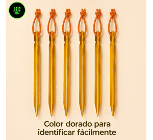 Estacas de Aluminio y Acero para Camping Resistentes y Duraderas