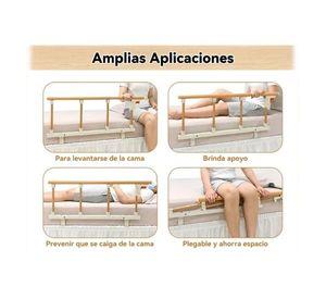 Baranda Lateral Para Cama Cuidado Adulto Mayor o Niños 94cm Madera