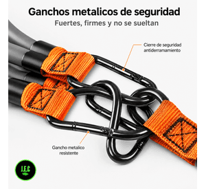 Kit Bandas Resistencia 6 Niveles hasta 300 lbs con Accesorios