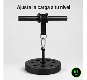 Barra Con Correa Para Discos Entrenamiento Ajustable JEC