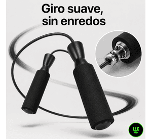 Cuerda para Saltar Fitness con Rodamientos, Resistente y Duradera