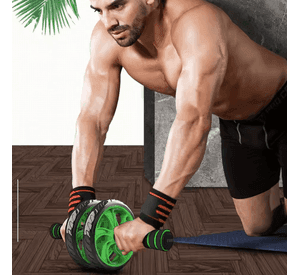 Rodillo Abdominal Doble Rueda + alfombra