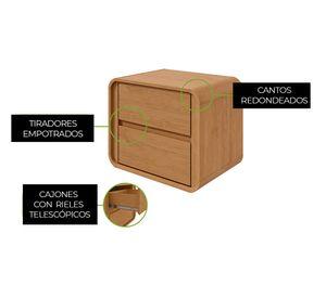 Velador Loop 2 cajones café