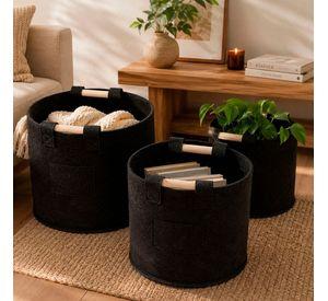 Pack 3 Canastos Para Almacenamiento De Juguetes Y Ropa