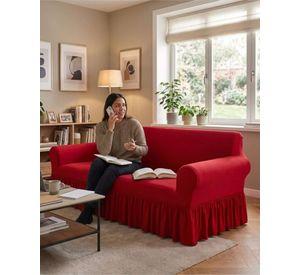 Funda Cubre Sofa de 3 Cuerpos con Faldon Elegante m1