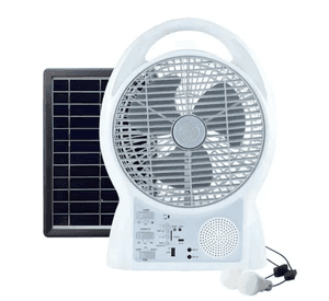 VENTILADOR SOLAR MULTIFUNCION CON AMPOLLETAS