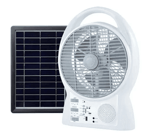 VENTILADOR SOLAR MULTIFUNCION CON AMPOLLETAS