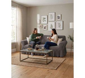 Funda Cubre Sofa de 3 Cuerpos con Faldon Elegante m2