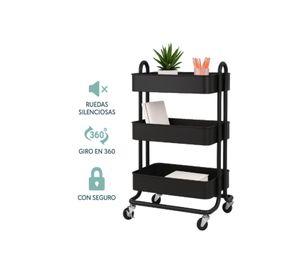 Carrito Carro Organizador Multiuso Con Ruedas Acero Multiuso