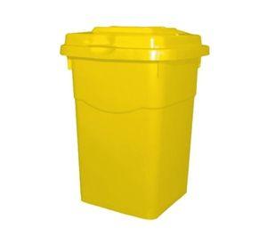Basurero 50 lts Genérico con Tapa - Amarillo