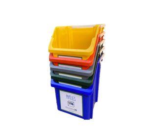 Kit 3 contenedores reciclaje 23 lts - Amarillo, Rojo y Negro