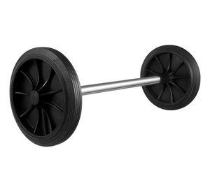 Kit 2 Ruedas Con Eje Para Basurero 120 Lts
