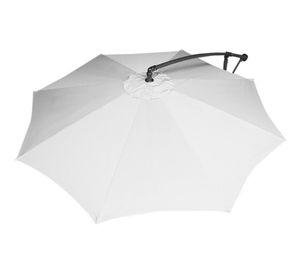 Quitasol 3 mt Blanco Plegable Extensible Pedestal Redondo